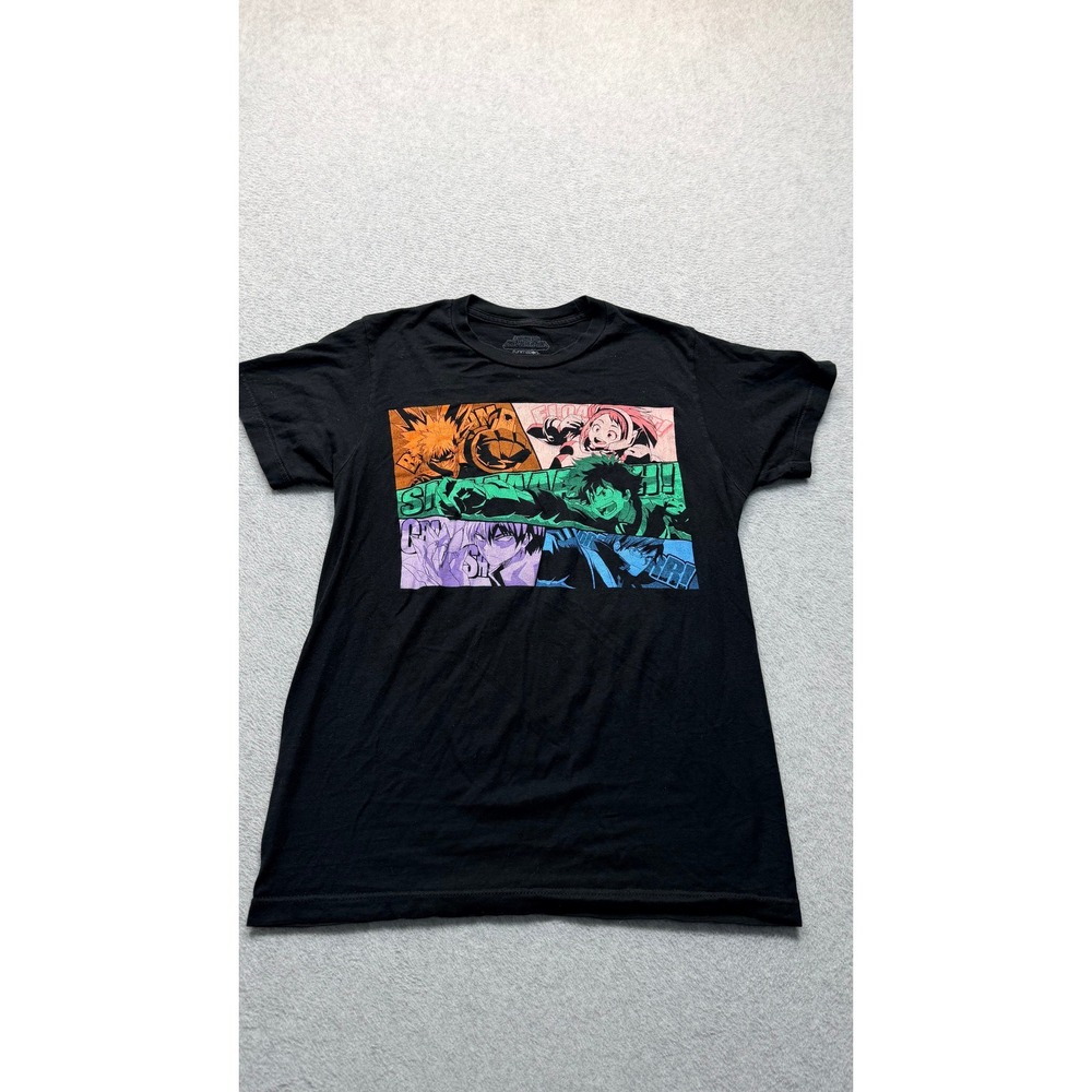 My Hero Academia Funimation Graphic Tee Black Small Deku Bakugo Todoroki Anime
